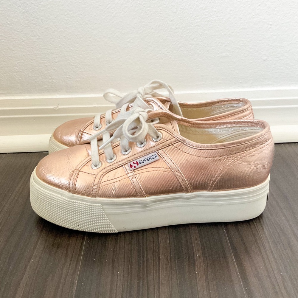 Rose Gold Platform Superga’s